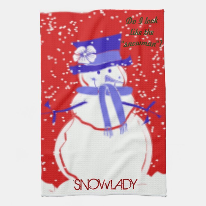 Christmas Kitchen Towels   Womens Lib THE SNOWLADY