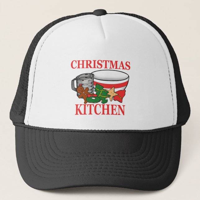 christmas kitchen trucker hat (Front)