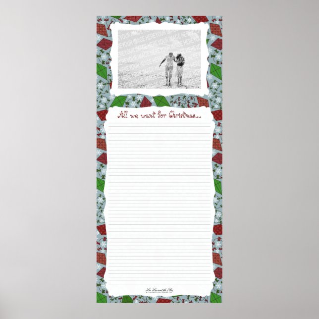 Christmas Kites, christmas wall planner Poster (Front)