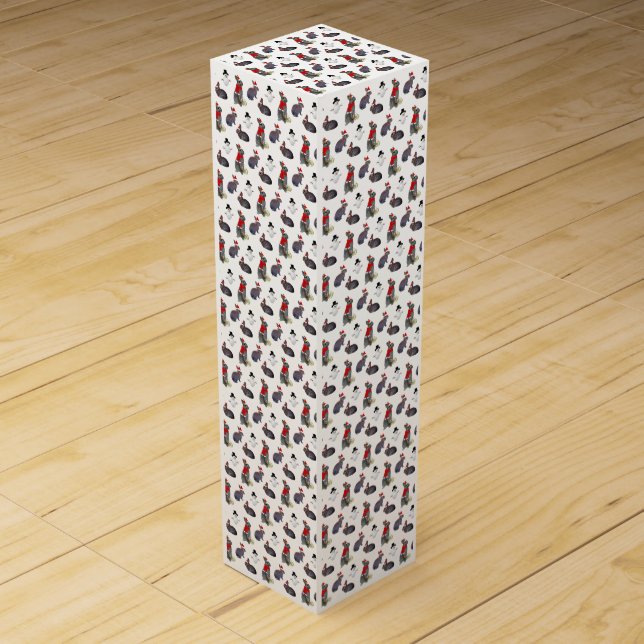 Christmas Kits Party Wine Box (choose colour) (Front)