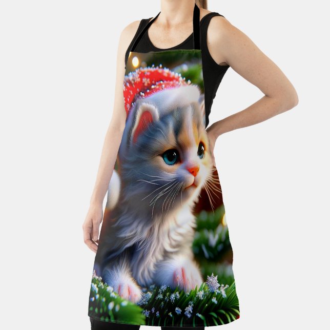 Christmas Kitten Apron (Insitu)