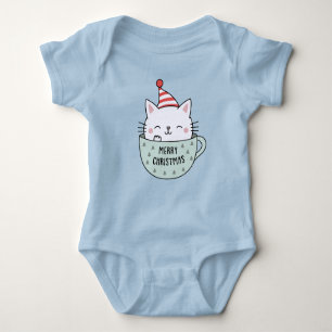 Christmas Kitten Baby Bodysuit