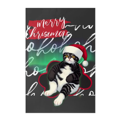 Christmas kitten By CallisC Acrylic Print