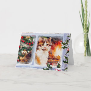 Christmas Kitten Holiday Card