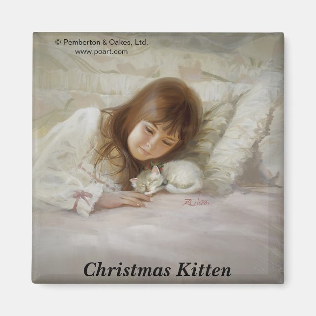 Christmas Kitten Magnet (Front)