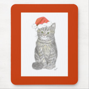 Christmas Kitten Mousepad