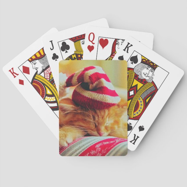 Christmas Kitten Poker Cards (Back)