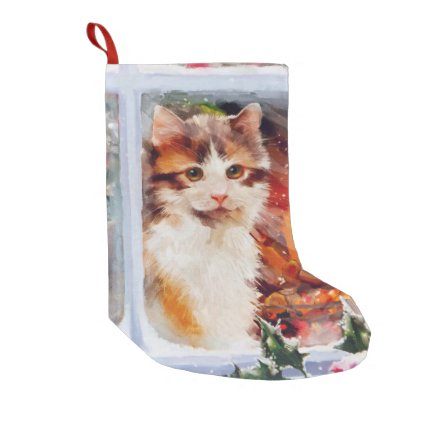 Christmas Kitten Small Christmas Stocking