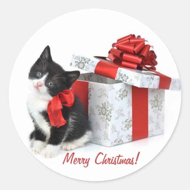 Christmas Kitten, Stickers (Front)