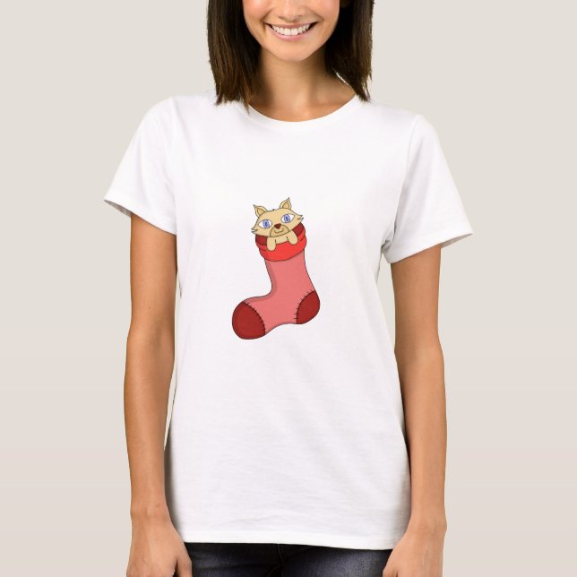 Christmas Kitten T-Shirt (Front)