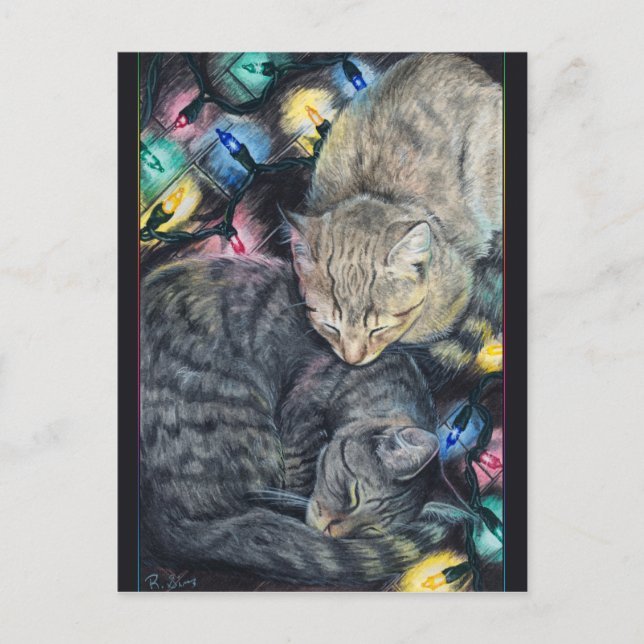 Christmas Kitties Postcard (Front)