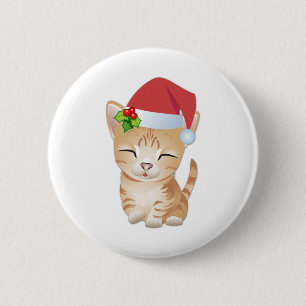 Christmas Kitty Cat Gift Pin Brooch