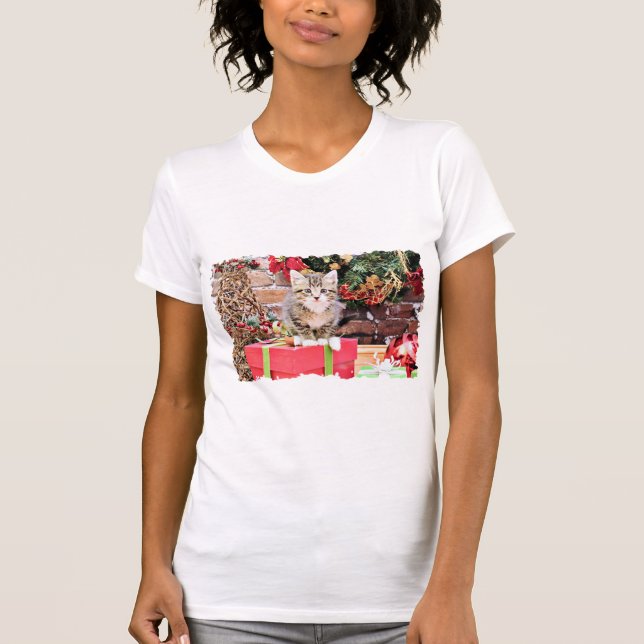 Christmas - Kitty Cat - Monki T-Shirt (Front)
