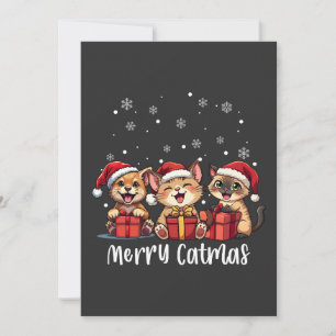 Christmas Kitty Cats Merry Catmas Invitation
