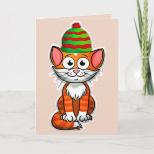 christmas kitty greeting card