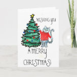 Christmas kitty holiday card