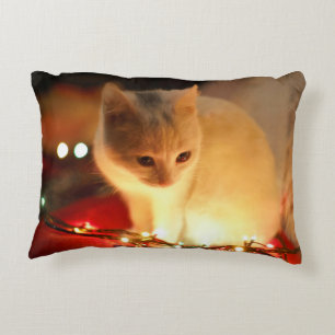 Christmas kitty pillow