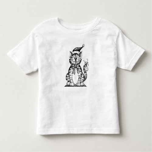 CHRISTMAS KITTY TODDLER T_SHIRT