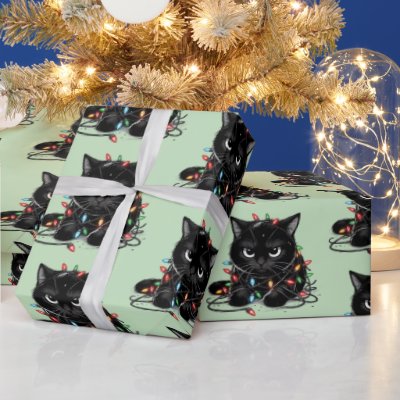 Christmas Kitty Wrapping Paper