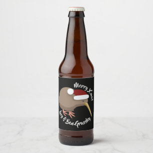 Christmas Kiwi Beer Bottle Label