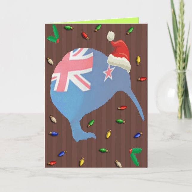 Christmas Kiwi Greeting Card (Front)