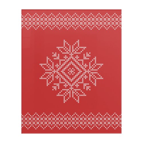 Christmas knitted snowflake art seasonal snow