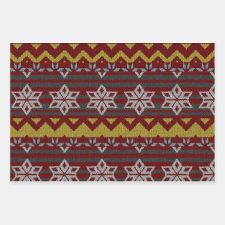 Christmas Knitted Sweater Wrapping Paper Sheets