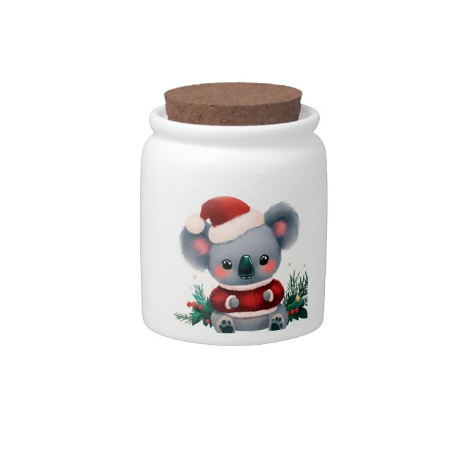 Christmas Koala 3 Candy Jar (Front)