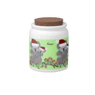 Christmas Koala and Joey Candy Jar