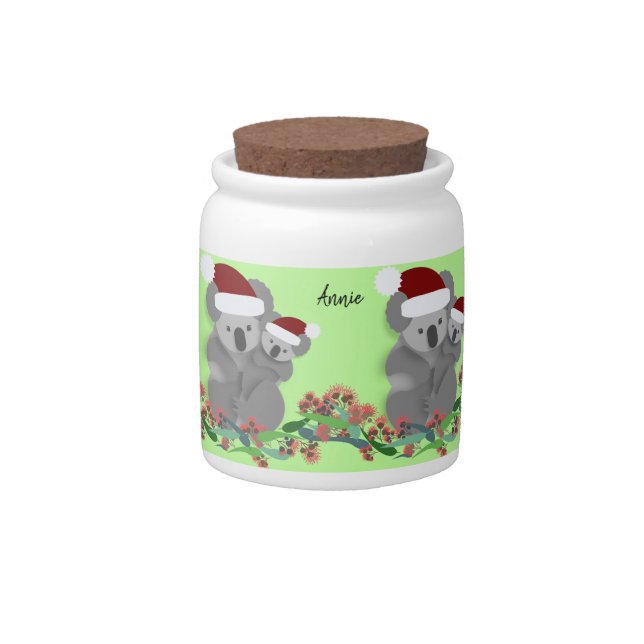 Christmas Koala and Joey Candy Jar (Front)