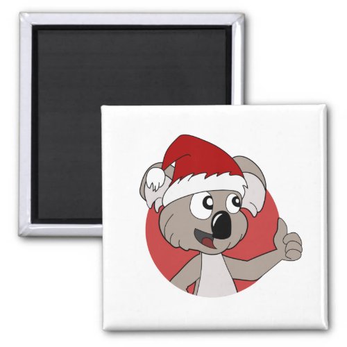 Christmas Koala bear cartoon Magnet