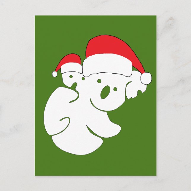Christmas Koala Bears  Postcard (Front)