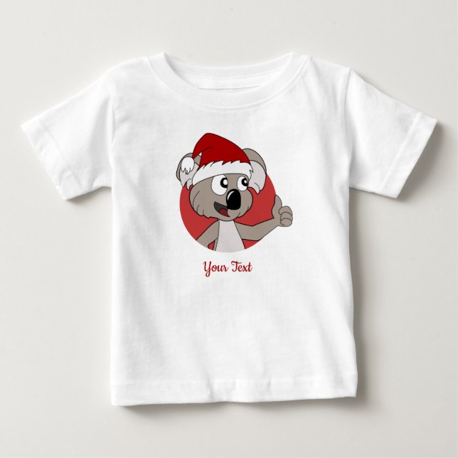 Christmas koala cartoon  baby T-Shirt (Front)