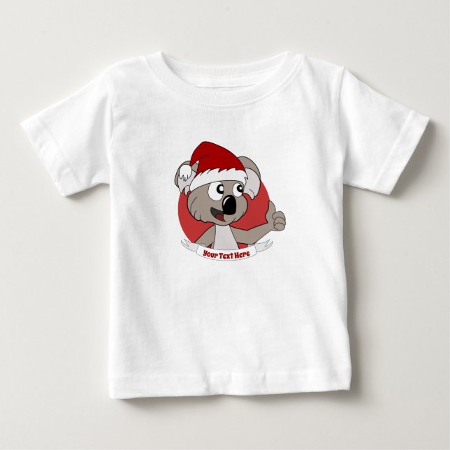 Christmas  koala cartoon baby T-Shirt (Front)
