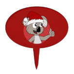 Christmas koala cartoon cake topper