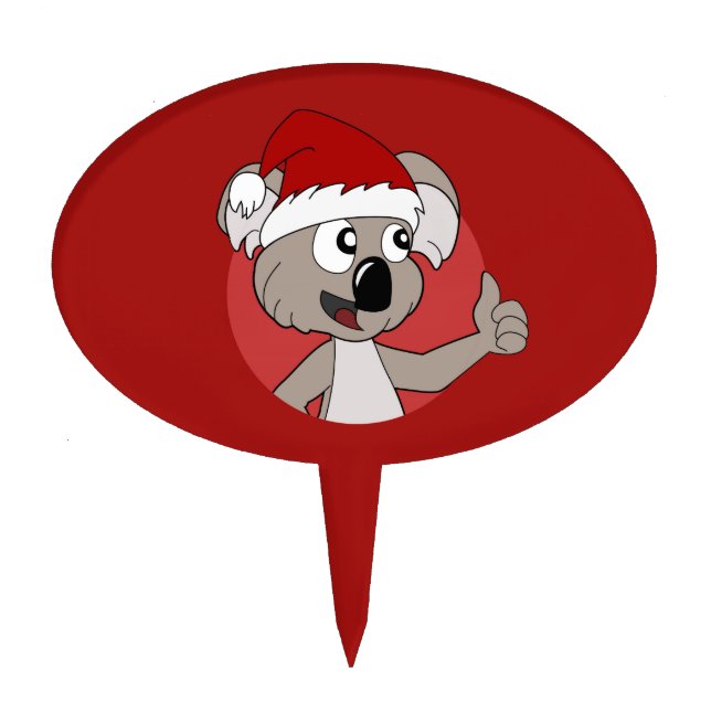 Christmas koala cartoon cake topper (Front)