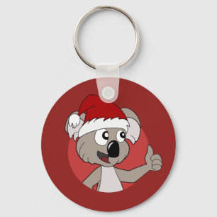 Christmas koala cartoon keychain