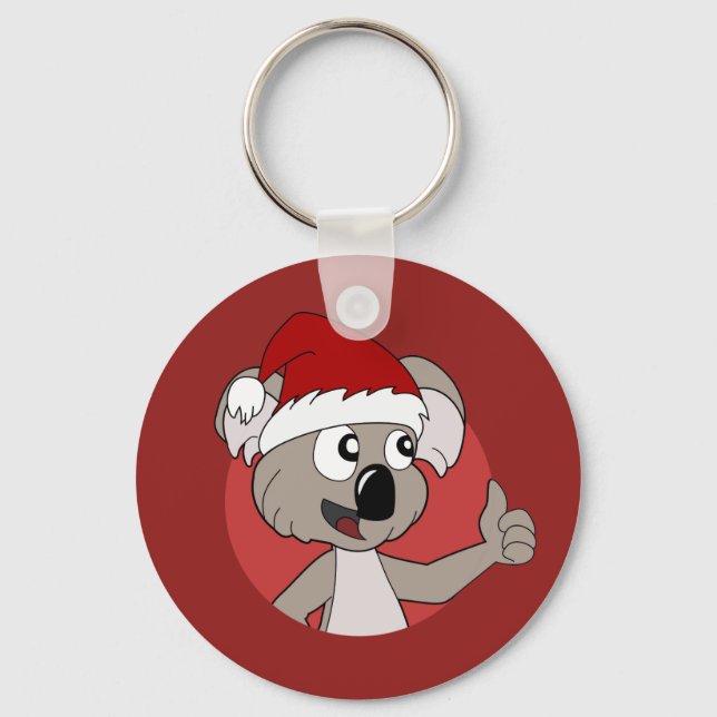 Christmas koala cartoon keychain (Front)