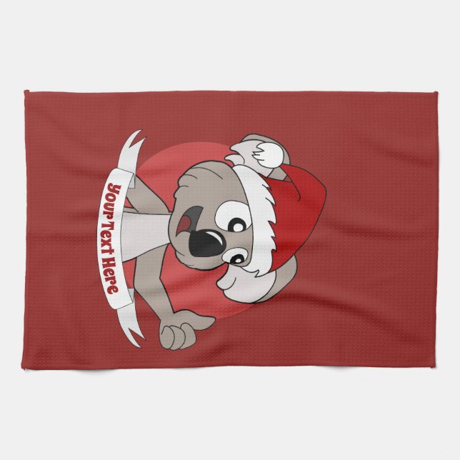 Christmas  koala cartoon   kitchen towel (Horizontal)