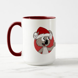 Christmas koala cartoon mug