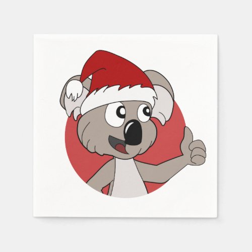 Christmas koala cartoon napkins
