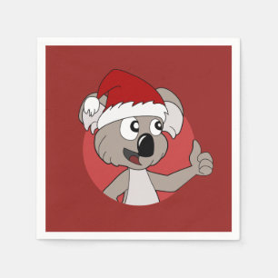 Christmas koala cartoon napkins