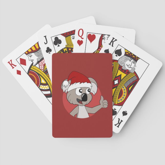Christmas koala cartoon poker cards (Back)