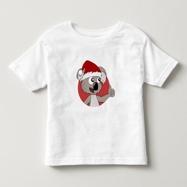 Christmas koala cartoon  toddler t-shirt (Front)