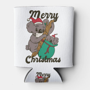 Christmas Koala Mom Can Cooler