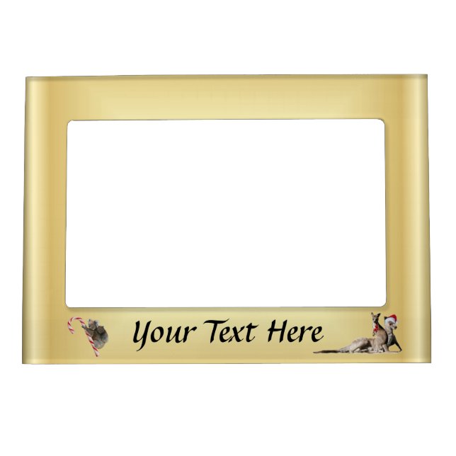 Christmas Koalas on Candy Cane Magnetic Frame (Front)