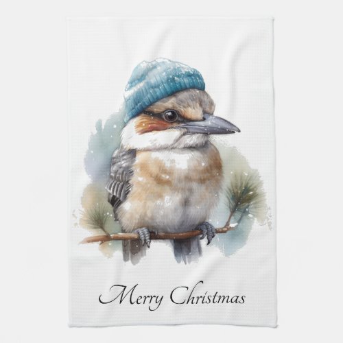 Christmas Kookaburra customizable  Kitchen Towel