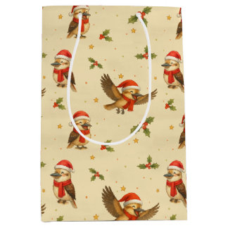 Christmas Kookaburra Watercolour Gift Bag
