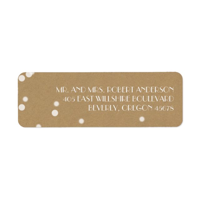 Christmas Kraft White Christmas Label (Front)