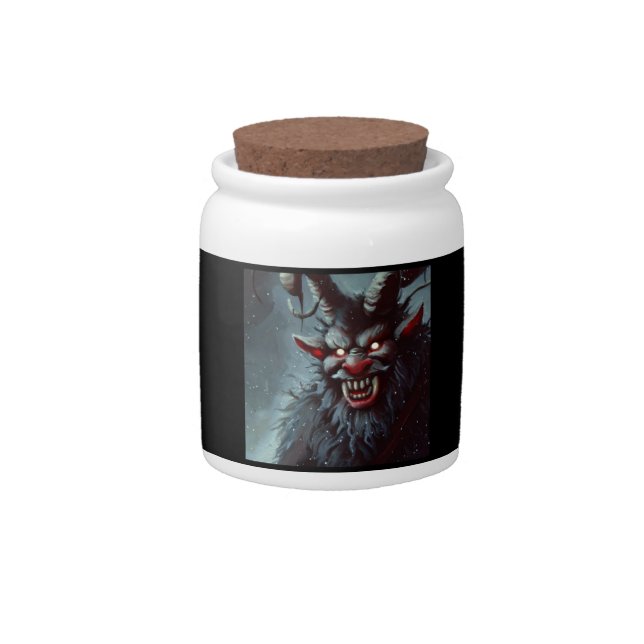 Christmas Krampus 2 Candy Jar (Front)